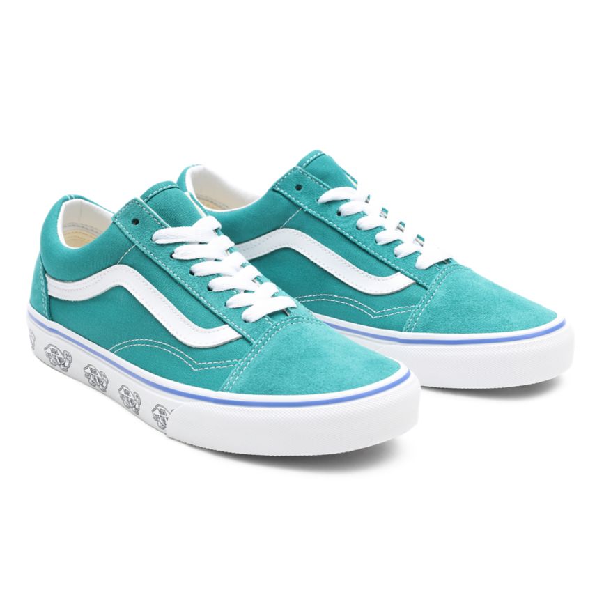 Vans Sidewall Print Old Skool Schoenen Turquoise | VN539V0VR64